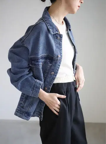 [ 완판 ] select moca 빅 실루엣 데님 자켓