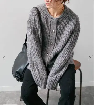 저널 스탠다드 키라키라 아제 가디건 24AW 그레이 리브