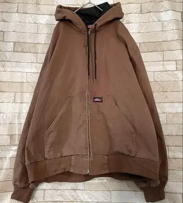 디키즈 액티브 자켓 자수 로고 안감 퀼팅 브라운 XL