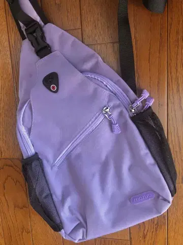 라벤더 나일론 숄더백