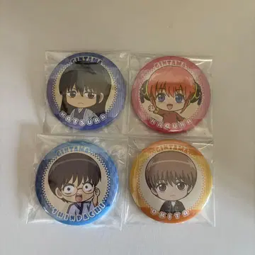 은혼 캔뱃지 4개 세트 카츠라 카구라 신파치 오키타