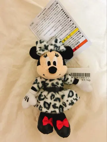 미니 봉제 인형 참 화이트 레오파드 무늬 디즈니 리조트