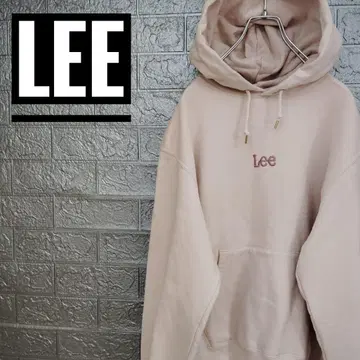 리 Lee 구제 의류 후드 맨투맨 M 핑크 속기모