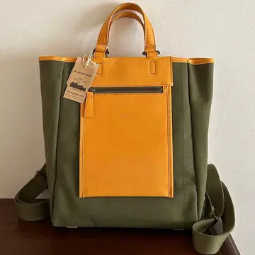 새상품 리얼마인드 백팩 캔버스&천연 가죽