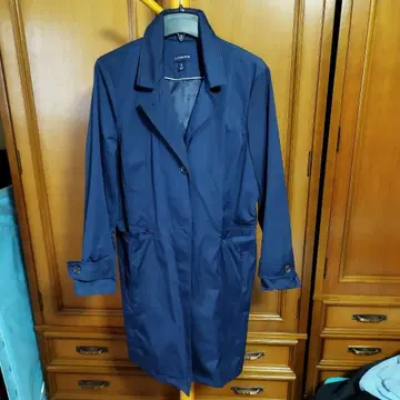 랜즈 엔드 네이비 트렌치코트 XL