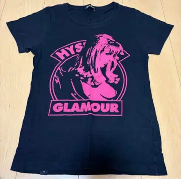 Hysteric Glamour 반팔 T셔츠 블랙 Y2K