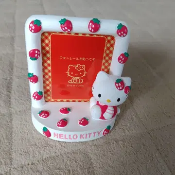 헬로키티 딸기 포토 프레임, 뒷면 자석 사양, 새상품, 레어