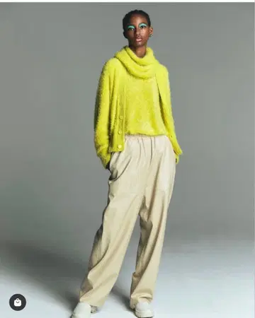 아스트라트 베이지 캐주얼 팬츠 인조 가죽