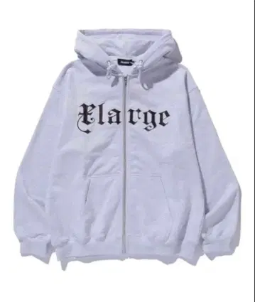 x-large 그레이 집업 후드티