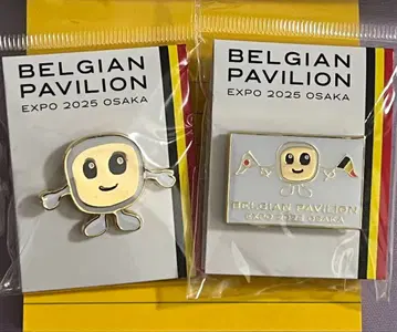 EXPO2025 OSAKA 만박 핀 배지 2개 세트 벨기에관 벨벨