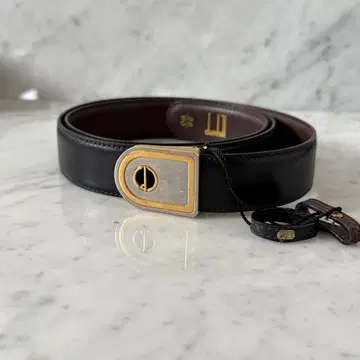 Dunhill 던힐 벨트 천연 가죽 가죽 블랙 브라운 로고