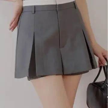 Chico 박스 플리츠 레이어드 치마바지