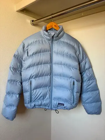 Patagonia 화이트 구스 다운 자켓 라이트 블루 스카이블루