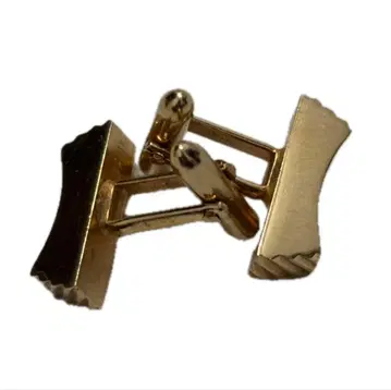 SWANK 미품 레어 골드 롱 바 커프스 핀 금 스완크