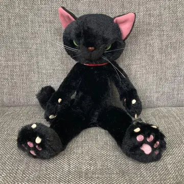 나이토 디자인 연구소 스크래치 검은 고양이 봉제 인형 s