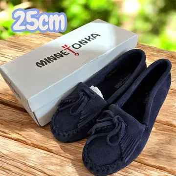 [ 새상품 ] MINNETONKA 미네통카 네이비 모카신 25cm