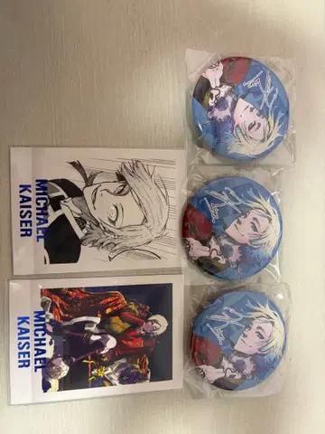 블루 록 카이저 캔뱃지 3개 팟샤코레 2장 세트