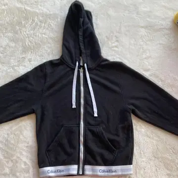 캘빈 클라인 블랙 후드 부착 후드티