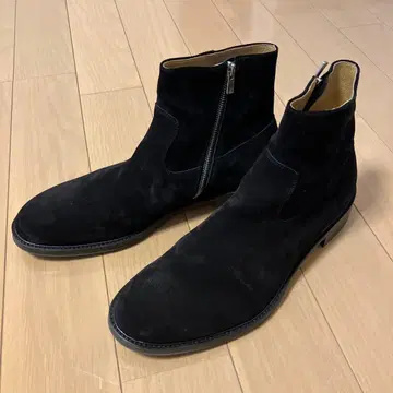 유나이티드 애로우즈 스웨이드 지퍼 부츠 블랙 28cm