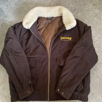 THRASHER 코듀로이 자켓 브라운