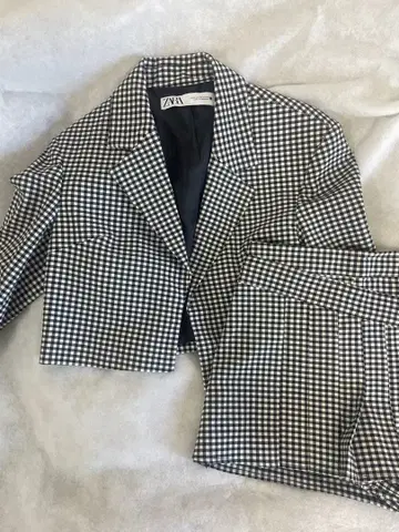 ZARA 깅엄 체크 셋업