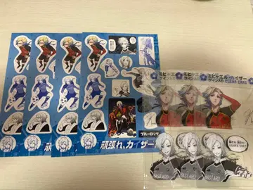 블루 록 카이저 스티커 사인 포함 클리어 카드 세트