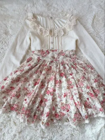 구 택 LIZLISA 꽃무늬 파워 원피스