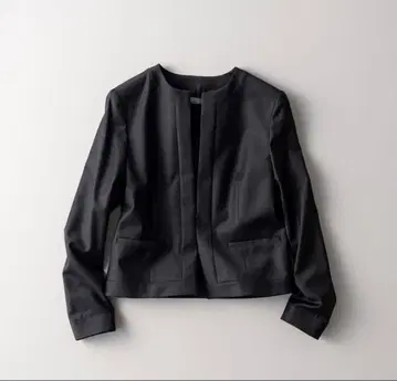 Theory luxe NIKKIAF 네이비 노카라 자켓 띠어리 40