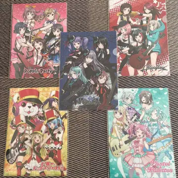 미개봉 뱅드림! 초기 A4 클리어 파일 5장