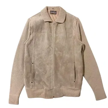 USA 구제 의류 90s Sears 스웨이드 가죽 천연 가죽 니트 자켓