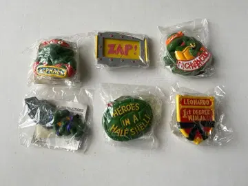 버거킹 미국 1989년 뮤턴트 닌자 터틀즈 전체 6개 세트