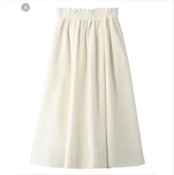 ebure 에부르 울 스커트 허리밴딩 화이트