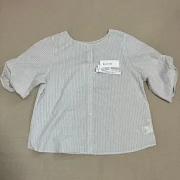 GLOBAL WORK 글로벌 워크 린넨 혼방 스트라이프 블라우스 L