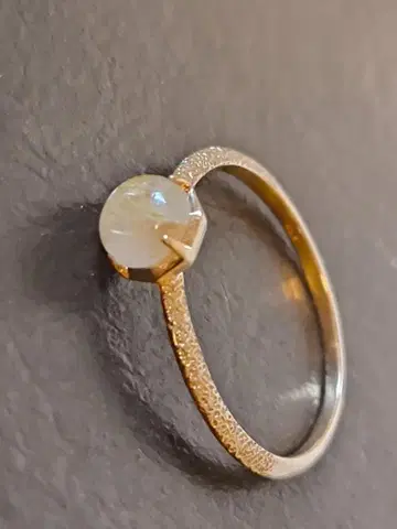 Jupiter k10 YG 금 골드 천연 루틸 쿼츠 반지