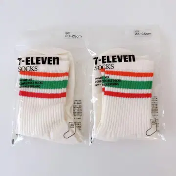 세븐일레븐 만박 한정판 양말 2개 세트