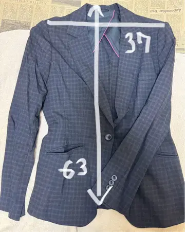 비즈니스 정장 상하의 세트 체크 무늬