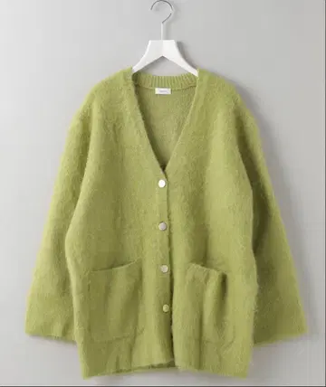 택 포함 새상품 apartby 샤기 롱 V넥 가디건 아파트바이