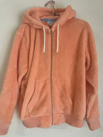 xgirl 살몬 핑크 플리스 복슬복슬 자켓 희귀한 색상입니다!