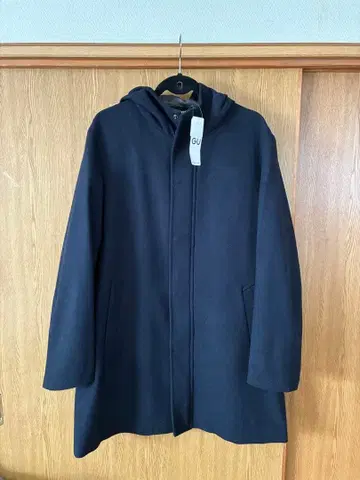 GU 울 블렌드 후디 코트 네이비 택 포함 새상품