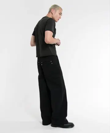 asapmode Stacked Canvas Wide-Leg Pants
