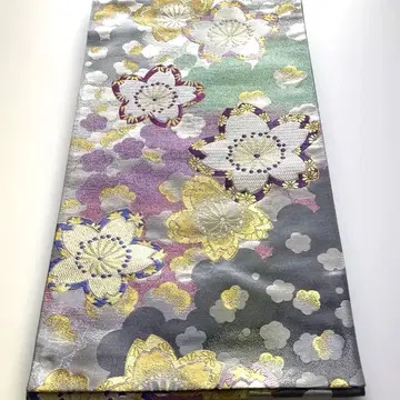 꽃무늬 구름 무늬 후리소데용 후쿠로 오비 A