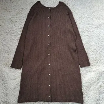 리브 드와 2way 롱 리브 니트 가디건 브라운