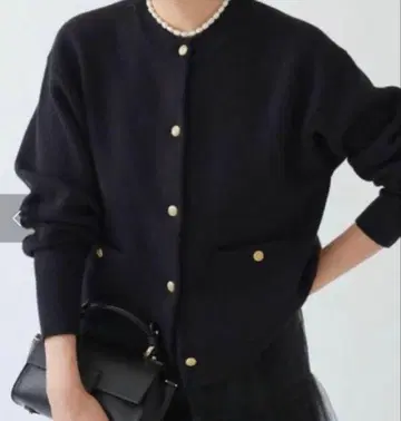 iena 더블 페이스 니트 가디건 골드 버튼