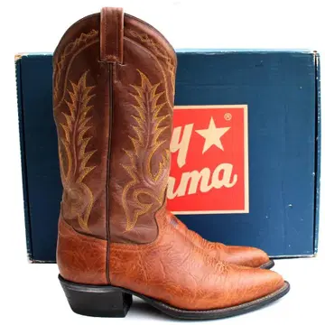 Tony Lama 웨스턴 부츠 바이커 USA제 컨트리 브라운