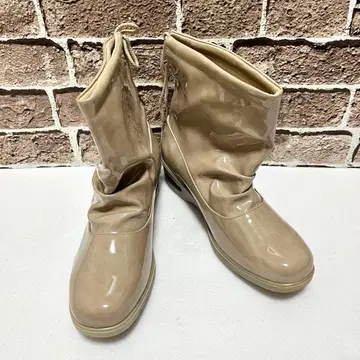 [ 컨디션 최상 ] AIAI 레인부츠 24cm EEE 베이지 방수 숏