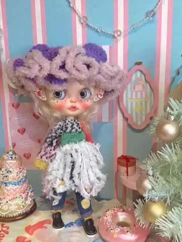 브라이스 곰돌이 귀 니트 모자 네오 브라이스 아웃핏