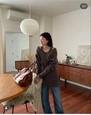 CLANE CACHE COEUR LAYER KNIT TOPS 사이즈 1