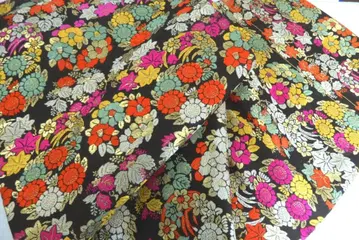 앤티크 나고야 오비 동백이나 작은 꽃 등의 작은 무늬 금박 등 귀여운