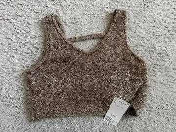 브라운 니트 베스트 프리 사이즈