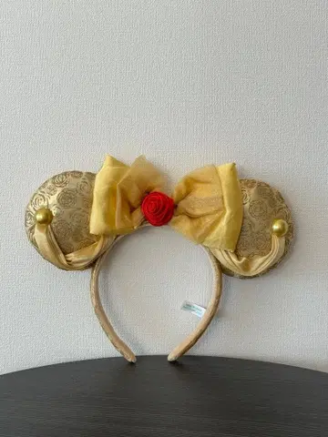 디즈니 미니 귀 머리띠 미녀와 야수 골드